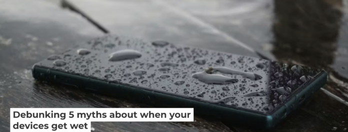 Consumer technologies get wet as a regular part of everyday life. Shuvro Mojumder/Unsplash , CC BY-SA